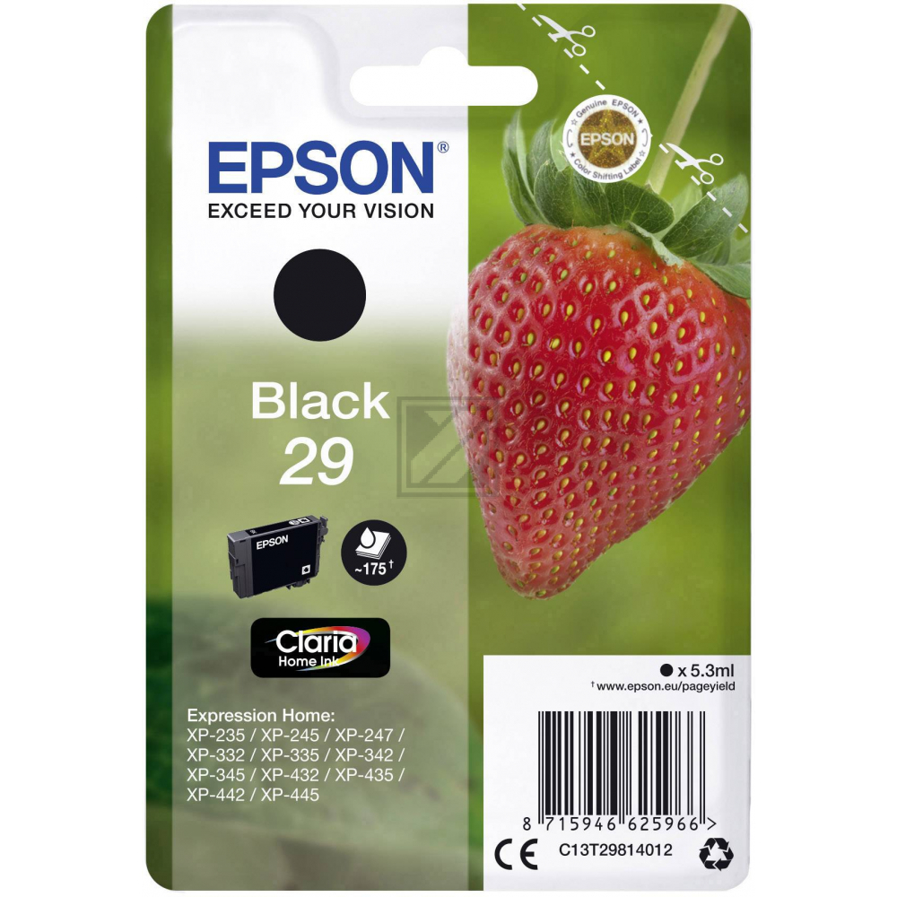 EPSON XP235 Tinte BLK