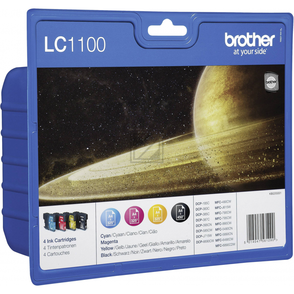 Brother Multipack cmyk (4) Satz Tinte LC-1100 (Alle Farben)