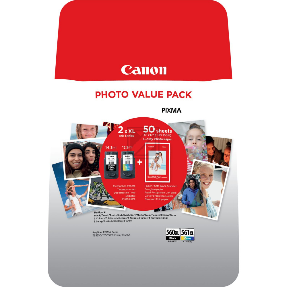 Canon Tinte cyan/gelb/magenta (2) HC CL-561XL