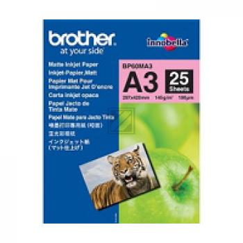 Brother Inkjetpapier A3 matt Inh.25 Blatt 145 g/qm bis zu 6000 dpi