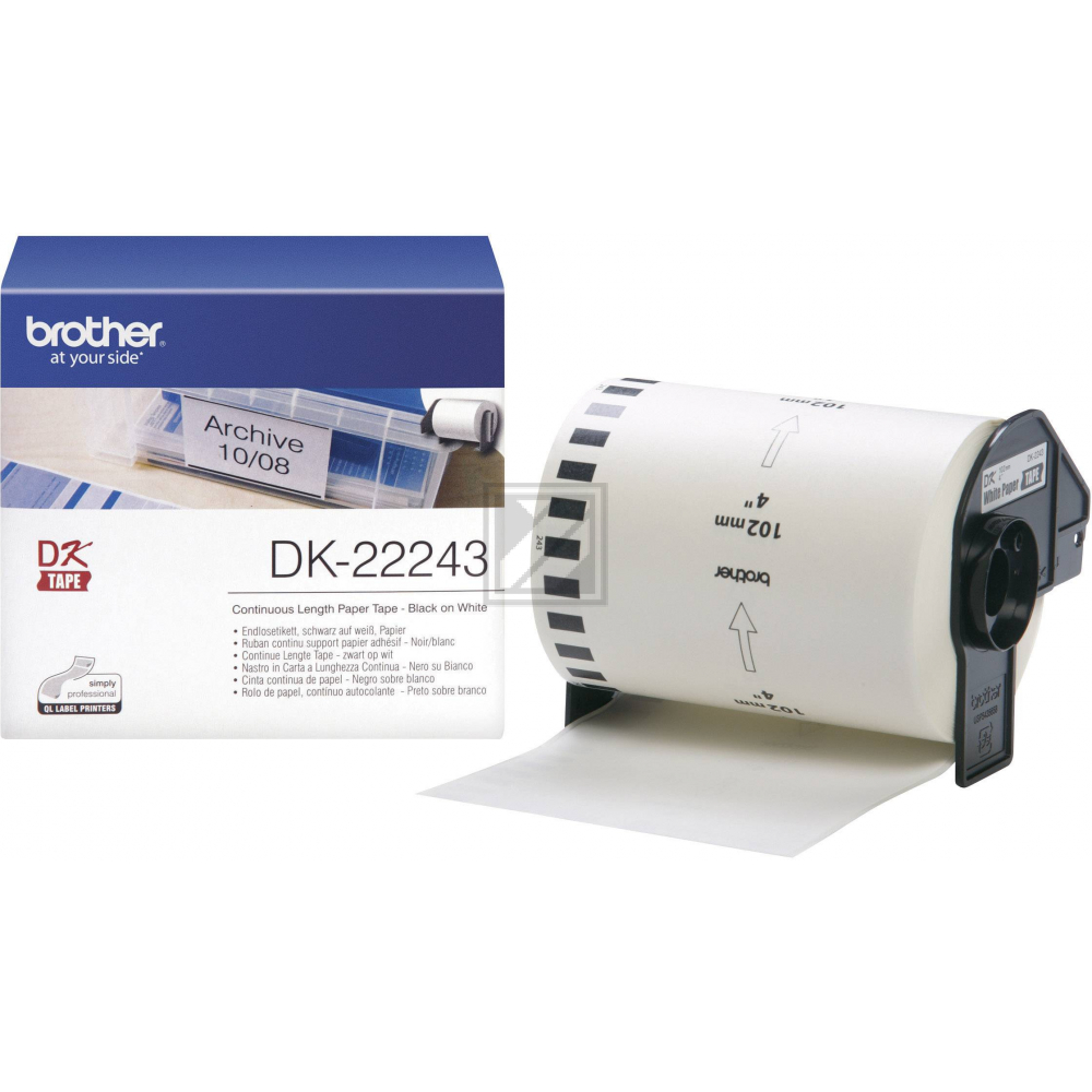 Brother Endlosetiketten Ql 1050, weißes Papier 30,48 m x 102 mm