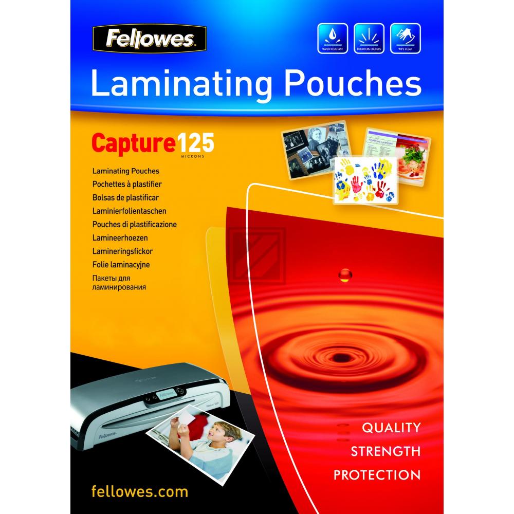 Fellowes Lamiernifolie A4 100 Blatt 125 Mikron glänzend