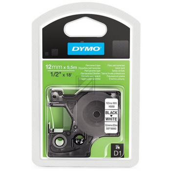 Dymo D1 Schriftband 16959 permanentes Polyesterband 12 mm/5,5 m