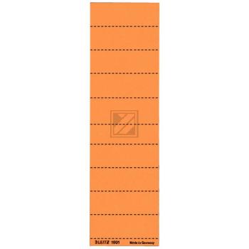 Leitz Beschriftungsschilder orange Inh.100 60 x 21 mm 120 g/qm für Alpha blanko