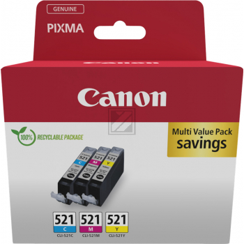 2934B015 CANON CLI521Z Pixma MP Tinte (3) cmy w/o SEC 3x440Seiten Cardboard