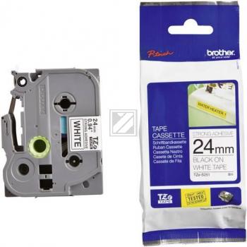 Brother P-Touch 24 mm W-Blk white-black 8 m laminiert extra stark