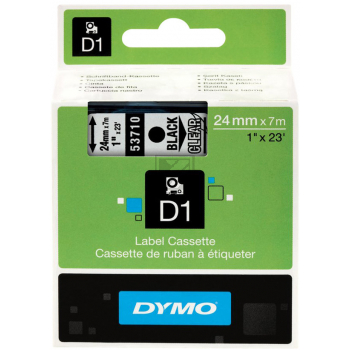 Dymo D1 Schriftband 53710 Standard schwarz auf transparent