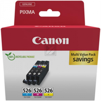 Canon Tintenpatrone gelb, magenta, cyan (4541B019, CLI-526Z)