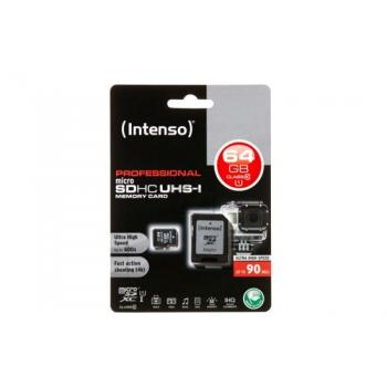 Intenso Micro SDHC Card 64 GB Class 10 UHS-I inkl. Adapter