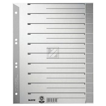 Leitz Trennblätter A4 grau Inh.100 Karton 230 g/qm