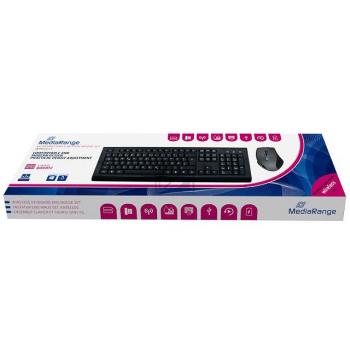Mediarange Wireless Keyboard incl. 5-Button Mouse Set QWERTZ