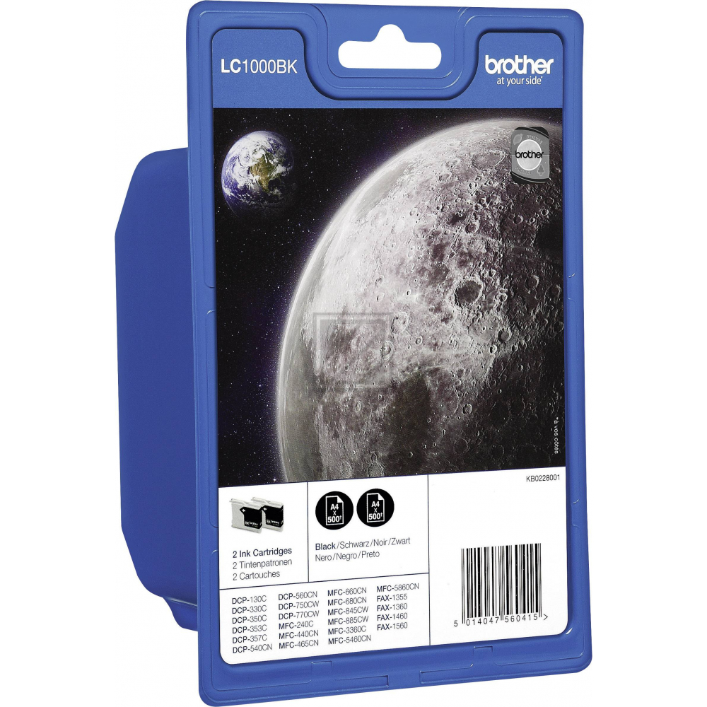 Brother Tinte black (2) DCP 130C Doppelpack Blister Security