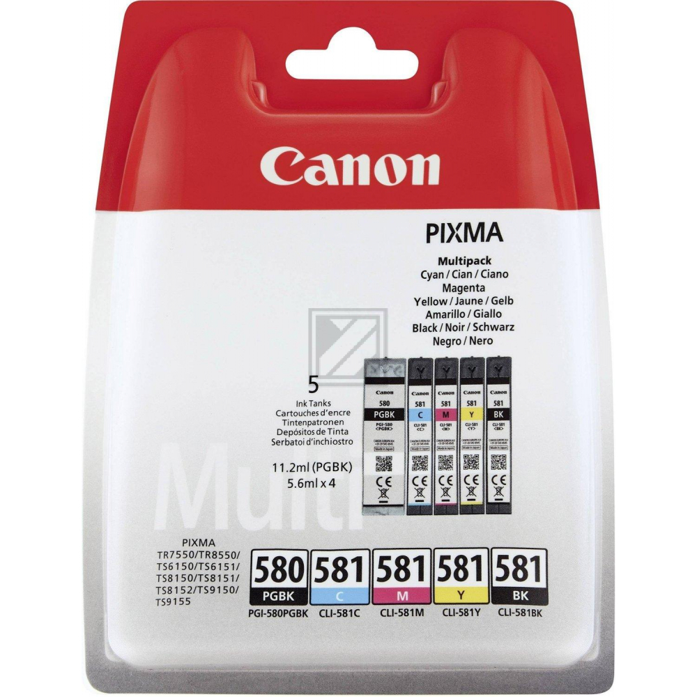CANON Tinte Multipack (5) PGI580/CLI581