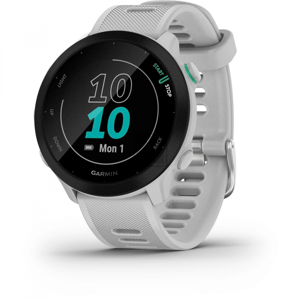 Garmin Forerunner 55 GPS-Laufuhr steinweiß/schwarz