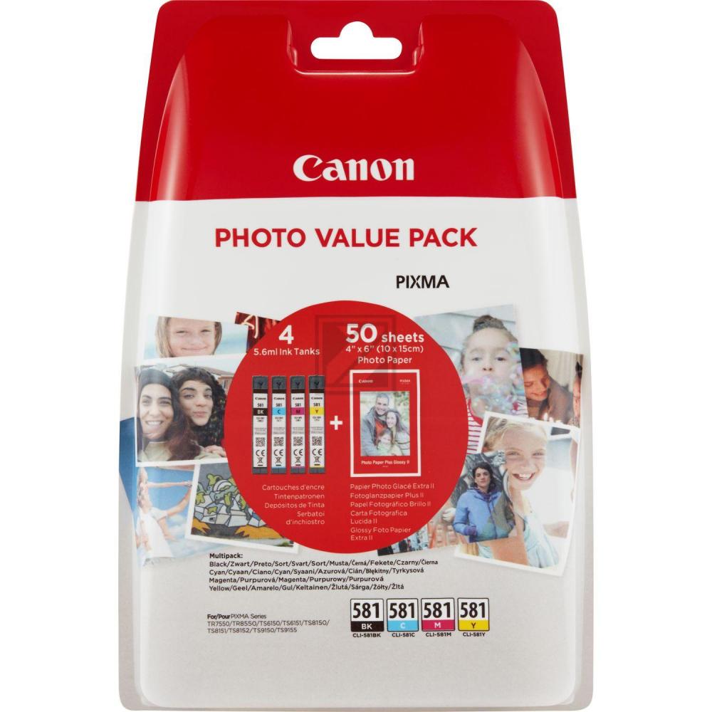 Canon Tinte (4) CLI-581BK/C/M/Y