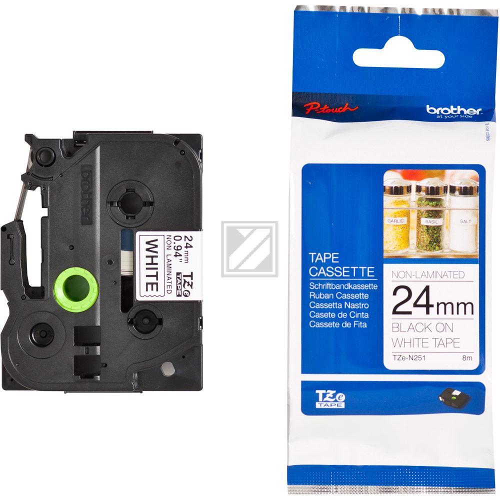 Brother P-Touch 24 mm Blk-W black-white 8 m unlaminiert