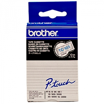 Brother P-Touch 12 mm C-B clear-blue 7,7 m laminiert