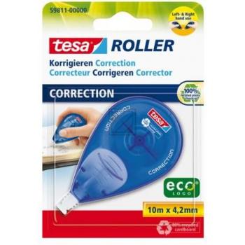 Tesa Korrekturroller Eco Logo 10 m x 4,2 mm weiß Seitwärtsroller