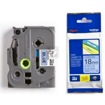 Brother P-Touch 18 mm B-Blk blue-black 8 m laminiert