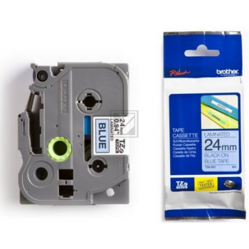 Brother P-Touch 24 mm B-Blk blue-black 8 m laminiert