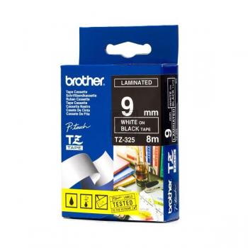Brother P-Touch 9 mm Blk-W black-white 8 m laminiert
