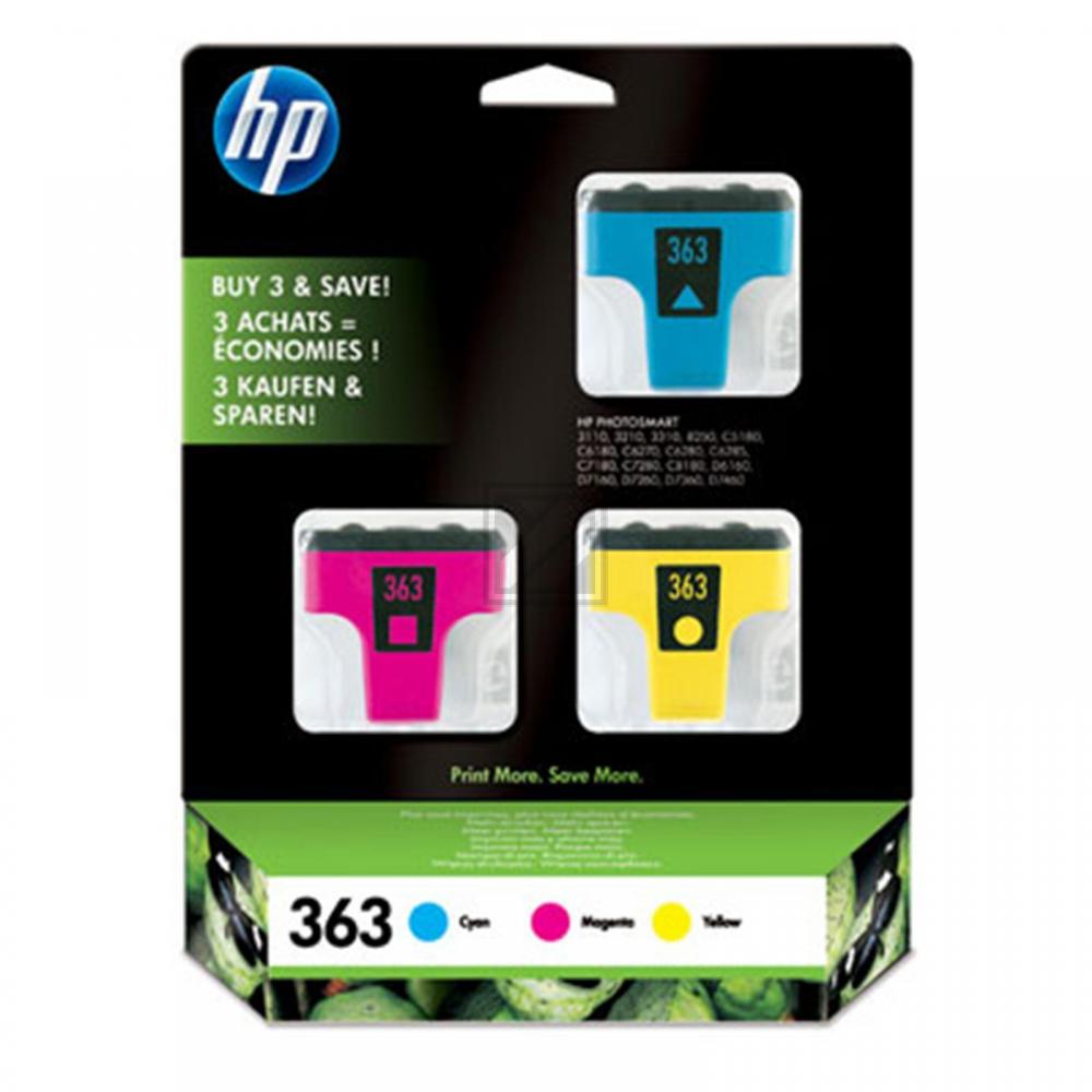HP 363 Tinte Multipack color Photosmart 8250, Vivera, C/M/Y