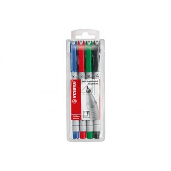 Stabilo OHPen universal superfein 851-4 sortiert 0,4 mm Inh.4