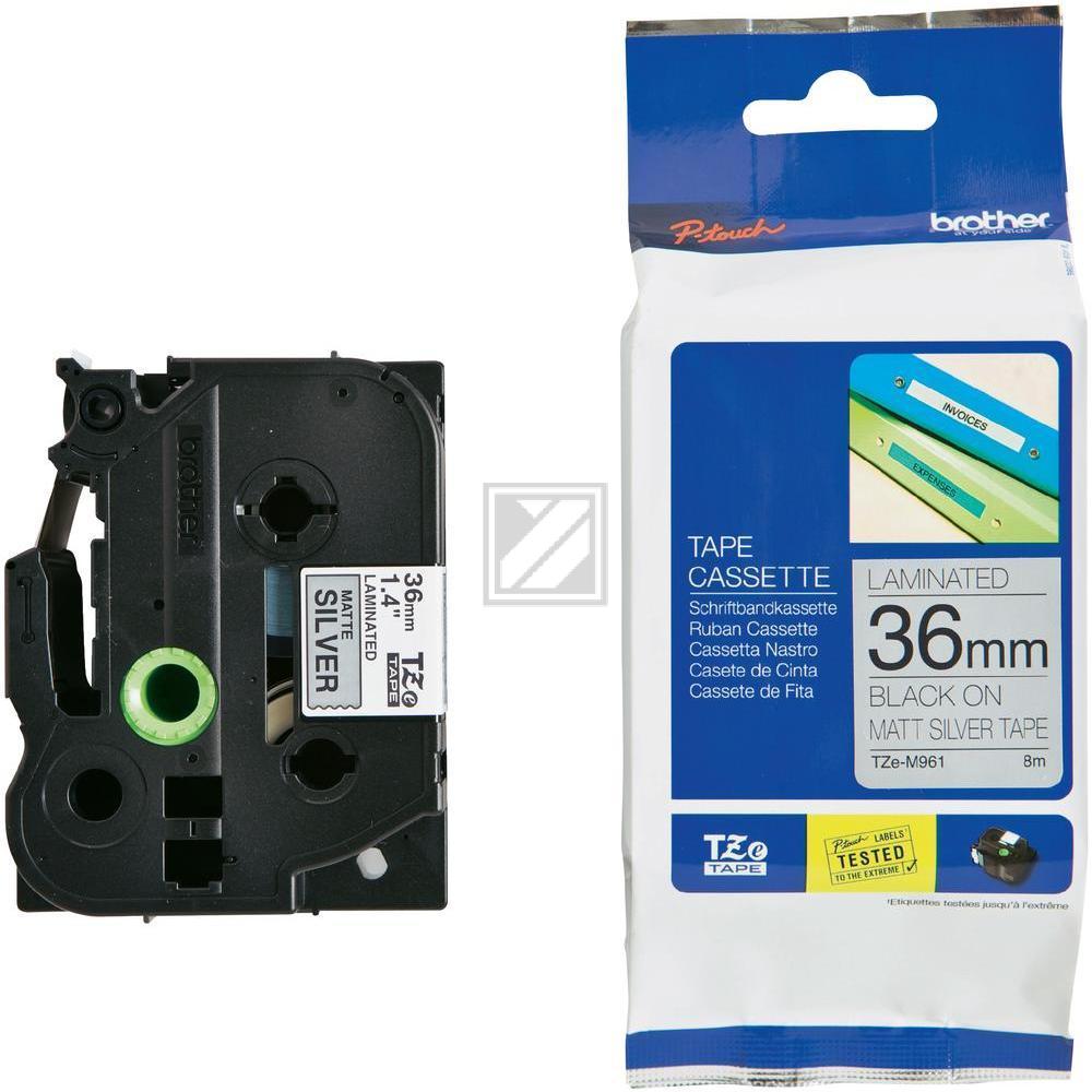Brother P-Touch 36 mm MS-Blk matt-silver/matt-black 8 m laminiert