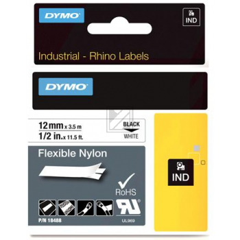 Dymo Rhino ID1 18758 flexibles Nylonband 12 mm/3,5 m