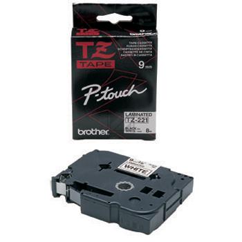 Brother P-Touch 9 mm W-Blk white-black 8 m laminiert