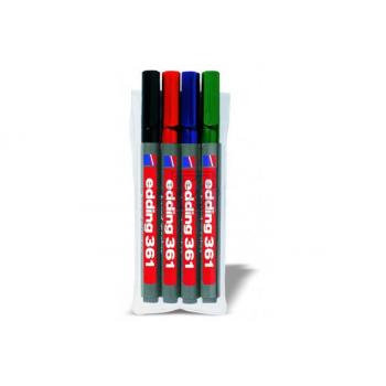 edding 361 Whiteboardmarker sortiert Rundspitze 1 mm Inh.4 Etui