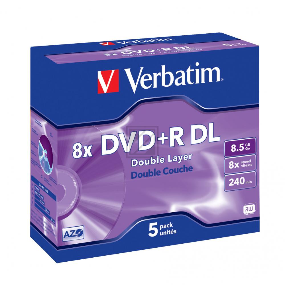 Verbatim DVD+R 8,5GB 8 X Inh.5 Jewel Case Double Layer