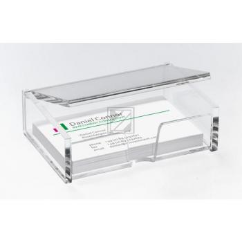 Sigel Visitenkartenbox glasklar für 80 Karten 30 x 100 x 65 mm