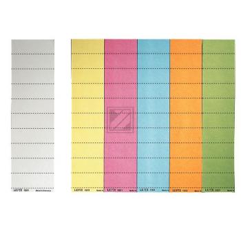 Leitz Beschriftungsschilder gelb Inh.100 60 x 21 mm 120 g/qm für