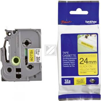 Brother P-Touch 24 mm Y-Blk yellow-black 8 m laminiert extra stark