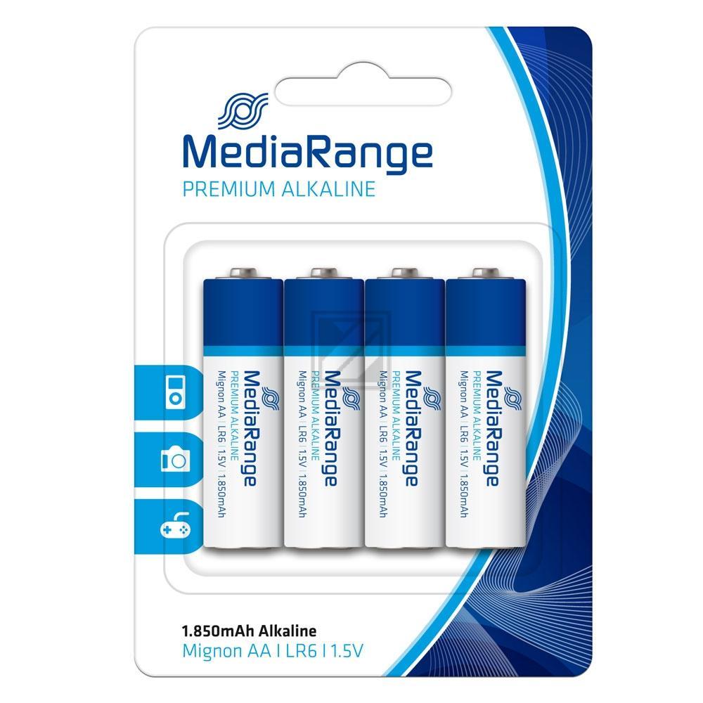 MediaRange Alkaline Batterie AA LR6 1,5 V Inh. 4