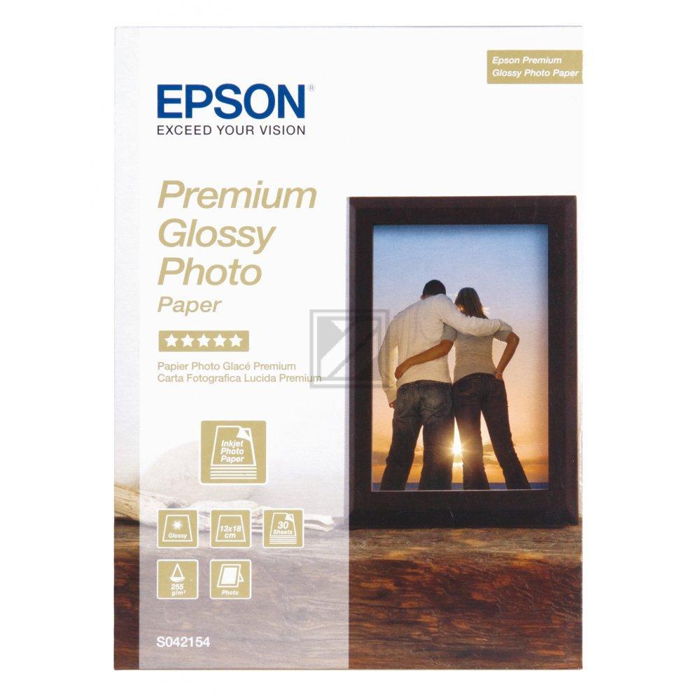 EPSON Photo Papier 13 x 18 255 g/qm Premium glossy Inh.30