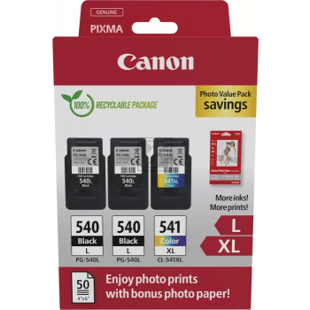 CANON Tinte PG-540L/CL541XL 2xPG540L+CL541XL Tinte+Fotopapier