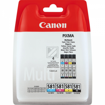 Canon Tinte (4) CLI-581BK/C/M/Y