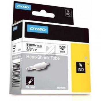 Dymo Rhino ID1 18053 Heissschrumpfschlauch schwarz auf weiss