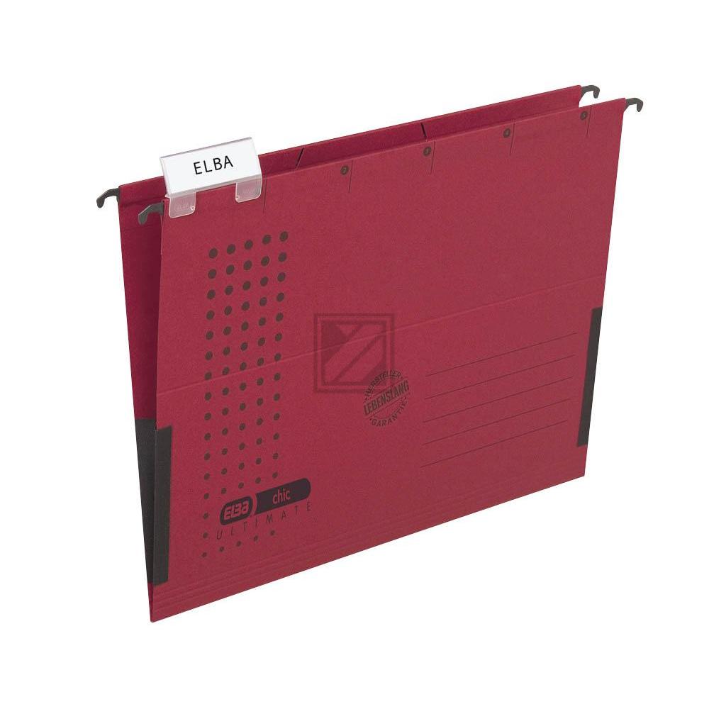 Elba Hängetaschen A4 Chic rot Karton Inh.5 230 g/qm