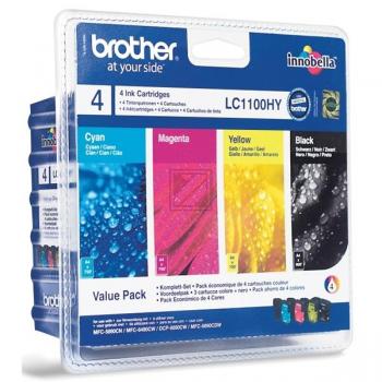 Brother Multipack cmyk (4) Satz Tinte LC-1100 Blister