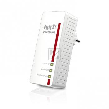 AVM Fritz!Powerline 540 E WLAN für die Steckdose LAN Anschluß 500Mbit/s 128-Bit-AES Verschl.