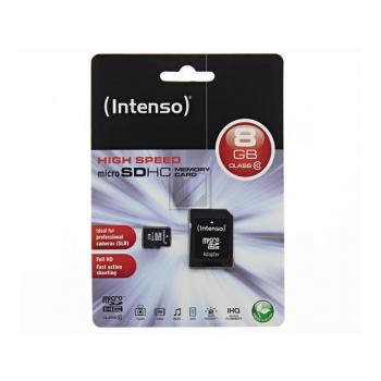 Intenso Micro SD Card 8 GB Class 10 inkl. Adapter